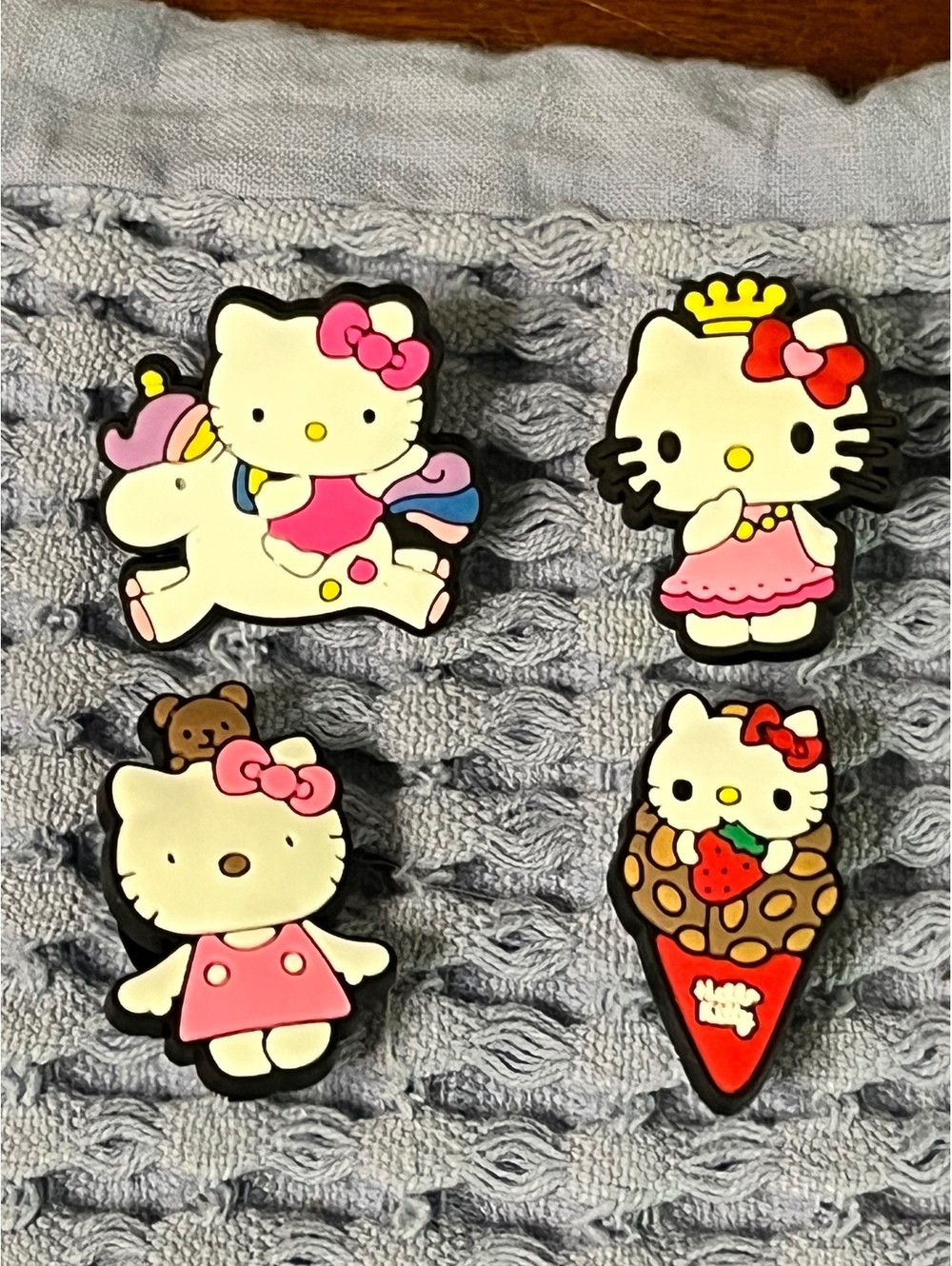 Hello Kitty Crocs Jibblez set - Unicorn, Ice Cream, Princess & Bear Buddy!